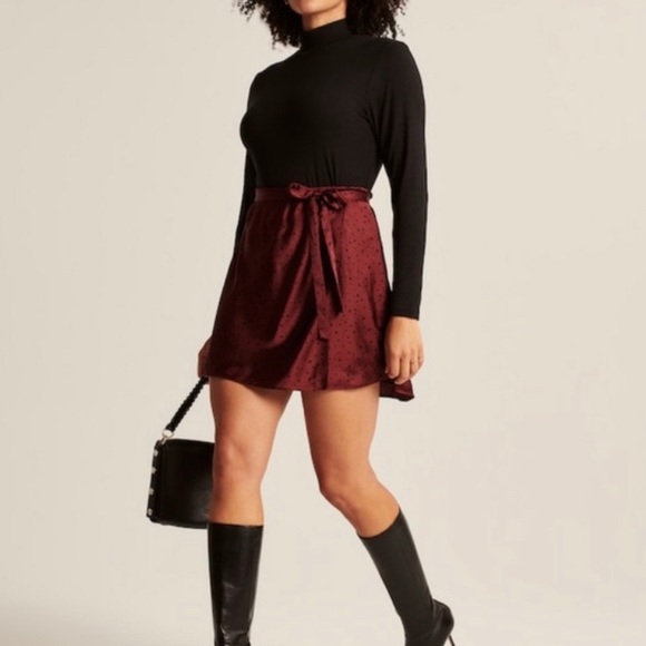 Abercrombie & Fitch Dresses & Skirts - Abercrombie & Fitch Satin Wrap Mini Skirt